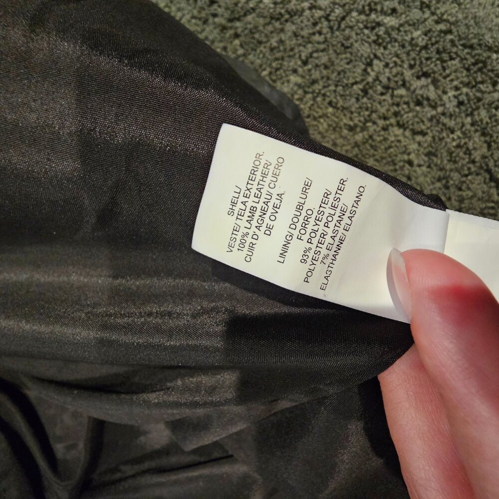 Black Leather Lucky Brand Jacket - Picture 10 of 11